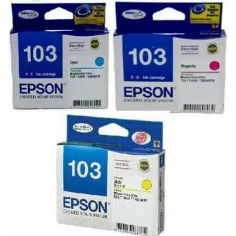 tinta cartridge Epson 103 Cyan, magenta, yellow original for C110, CX7300, CX8300, CX9300F