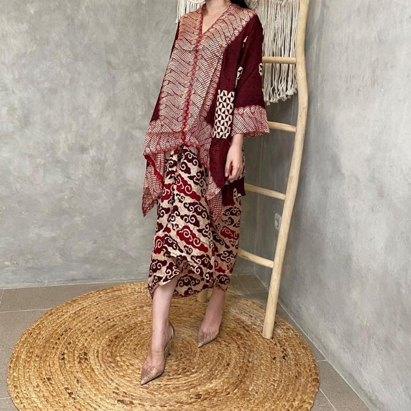 Promo Abaya Nori Set/setelan Batik Wanita GWnZgyU5Zz8ZV