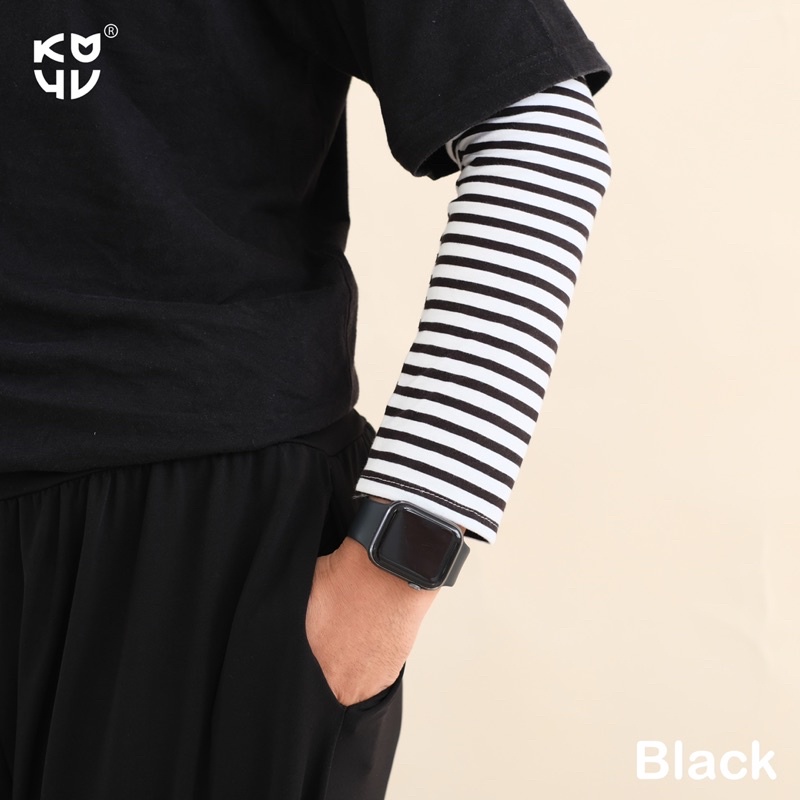 Koyu Hijab Manset Tangan Stripe Best Seller