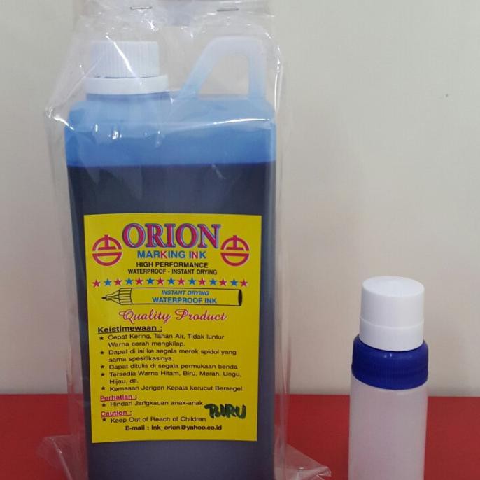 

Hemat Tinta Spidol Permanen Orion/ Tinta Karung / Tinta Ekspdedisi - Biru Bergaransi