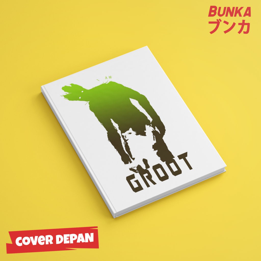 

Notebook Marvel Character Groot Hardcover A5 Buku Tulis Catatan Note Agenda Planner Jurnal