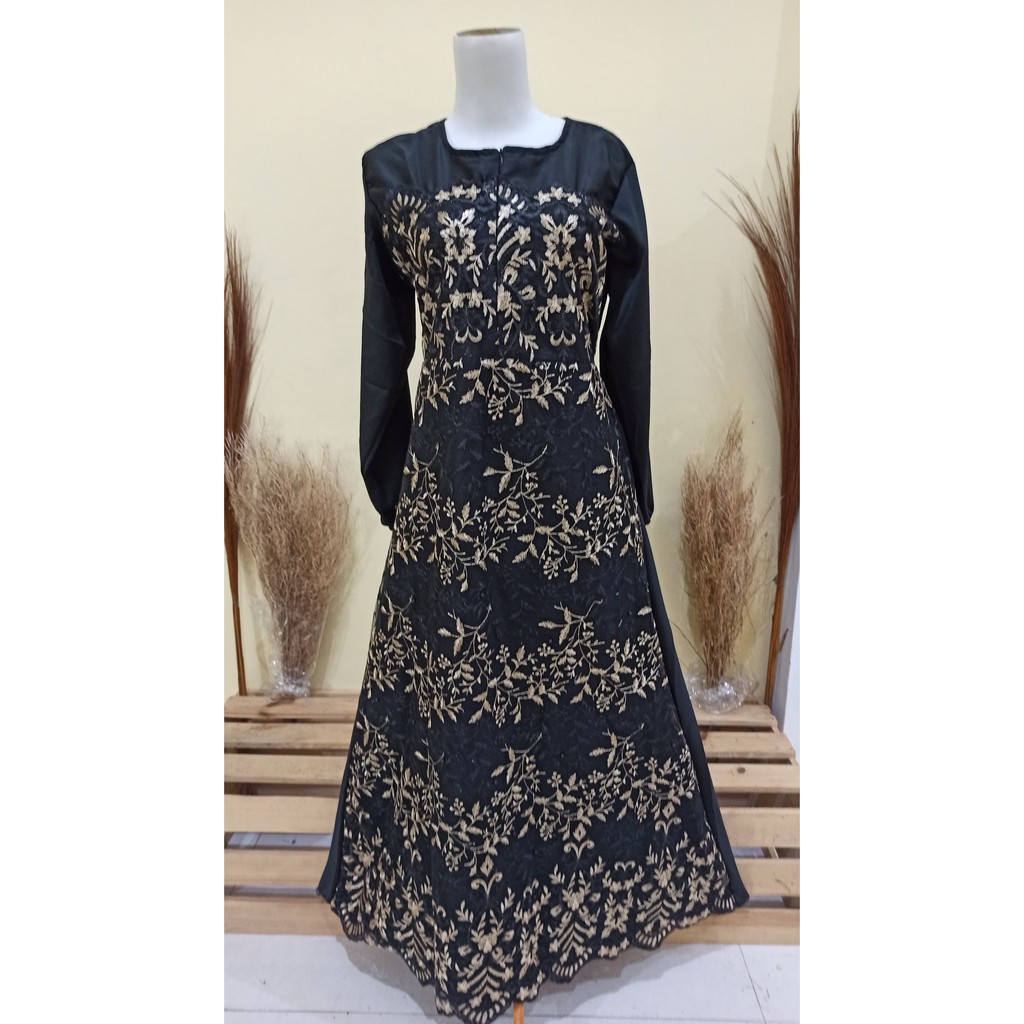 [ SALE ] TERBARU GAMIS NIBRAS NBRS NB A81 WARNA LILAC DAN MOCCA XS - XXL / DRESS DEWASA OOTD CASUAL KEKINIAN KEREN GAMIS PESTA MUSLIMAH BRUKAT FLOWER TILE BAJU MUSLIM KONDANGAN BRIDESMAID KEKINIAN GAMIS REMAJA TERBARU 2021 | GAMIS KONDANGAN MODEL TERBARU-BLACK