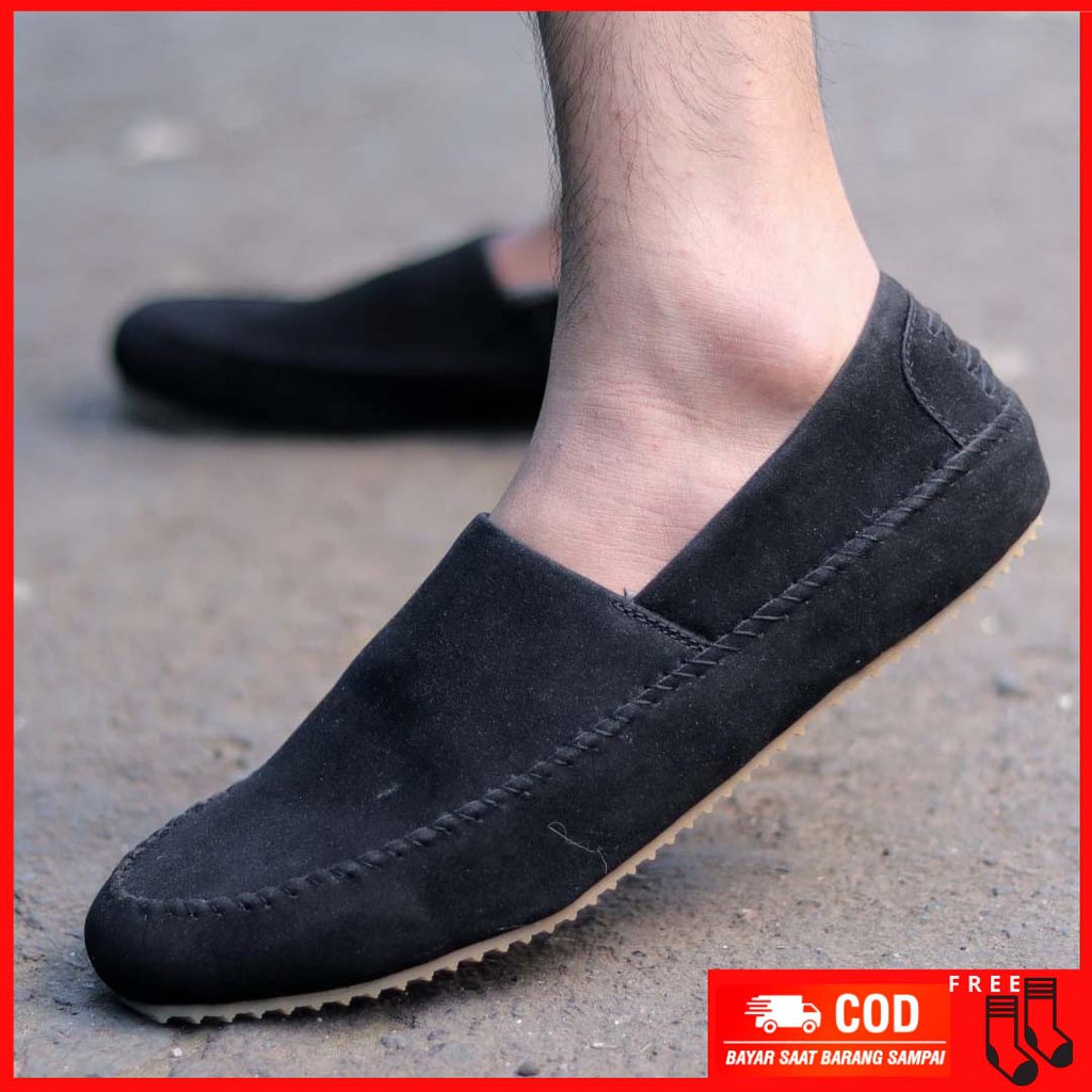 MOLK|Sepatu Casual Slip On Pria Terbaru 2021 Selop Santai Laki Laki Fashion Simple Kekinian