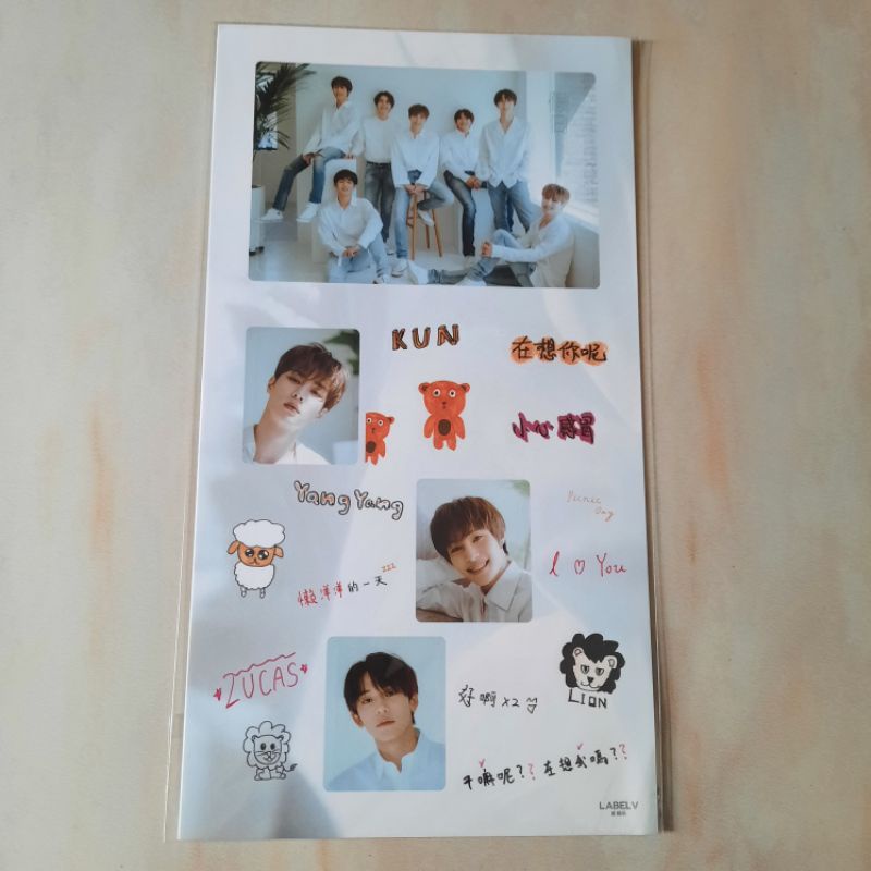 STIKER WAYV HOLIDAY HENDERY KUN XIAOJUN TEN LUCAS WINWIN YANGYANG STIKER HOLIDAY