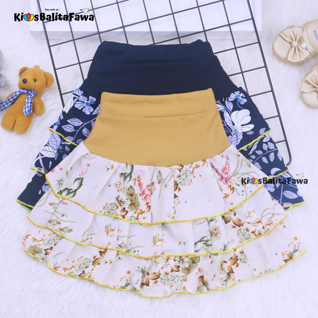 Sasha Skirt uk 2-3 Tahun / Rok Anak Perempuan Murah Skirt Pendek Polos Kaos Lucu Grosir Pakaian Adem