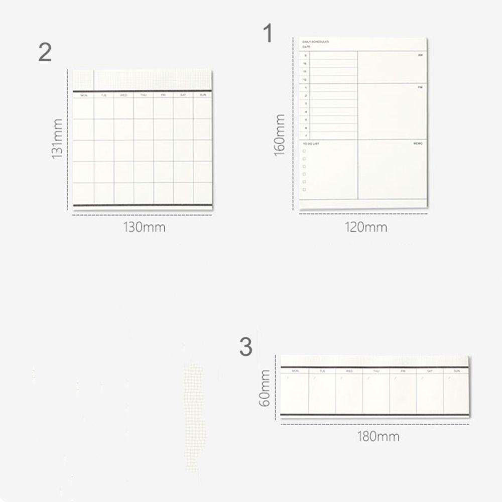 Top 50lembar Notepad Diary Jadwal Waktu Perencanaan Planner Harian Bulanan