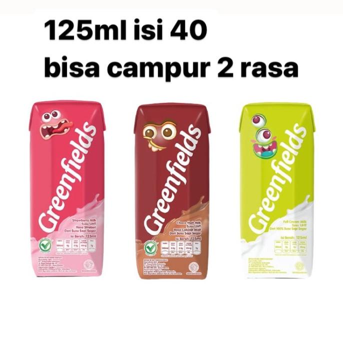 

BISA COD susu greenfields 125 ml uht coklat choco malt full cream strawberry - Coklat