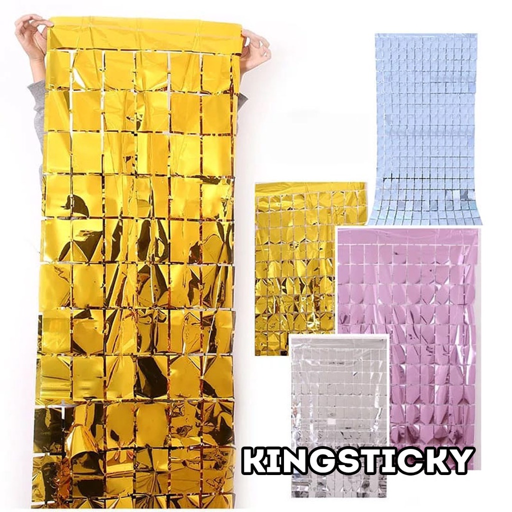 Tirai Foil Kotak / Tirai Foil Metalik