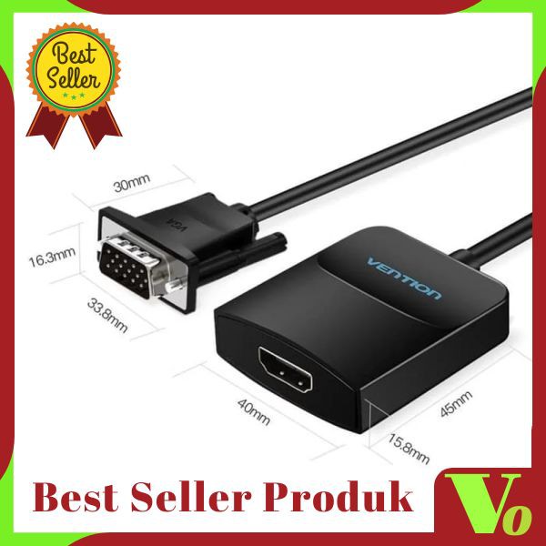 Vention ACN Adapter Converter VGA Male to HDMI Female