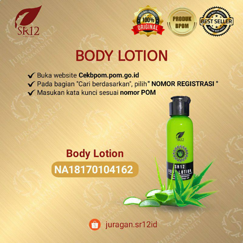 LOTION PEMUTIH BADAN BPOM TERLARIS / SR12 WHITENING BODY LOTION / LOTION PENCERAH AMAN &amp; ALAMI