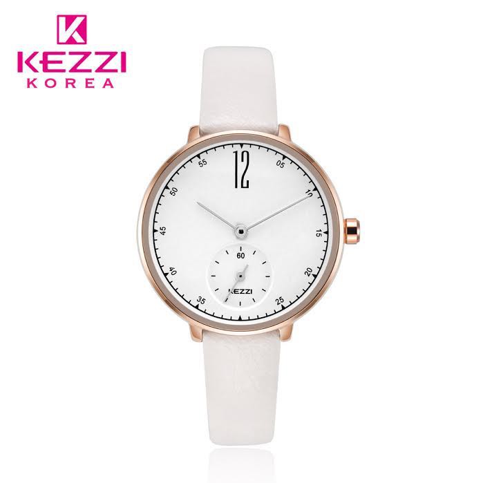 Kezzi Korea 1732 - Jam Tangan Fashion Wanita - Putih - Model Analog