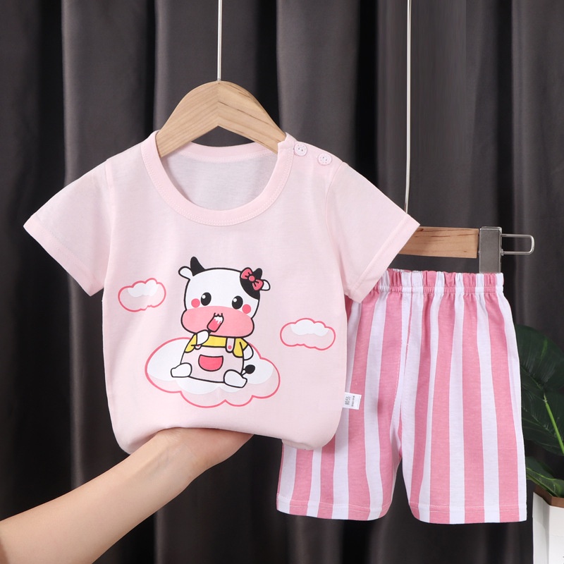 TSC - BBA1 Setelan Anak 0- 3 Tahun Model 1 - 10 Baju Setelan Anak Piyama Tidur Pendek Jumper Anak Bayi