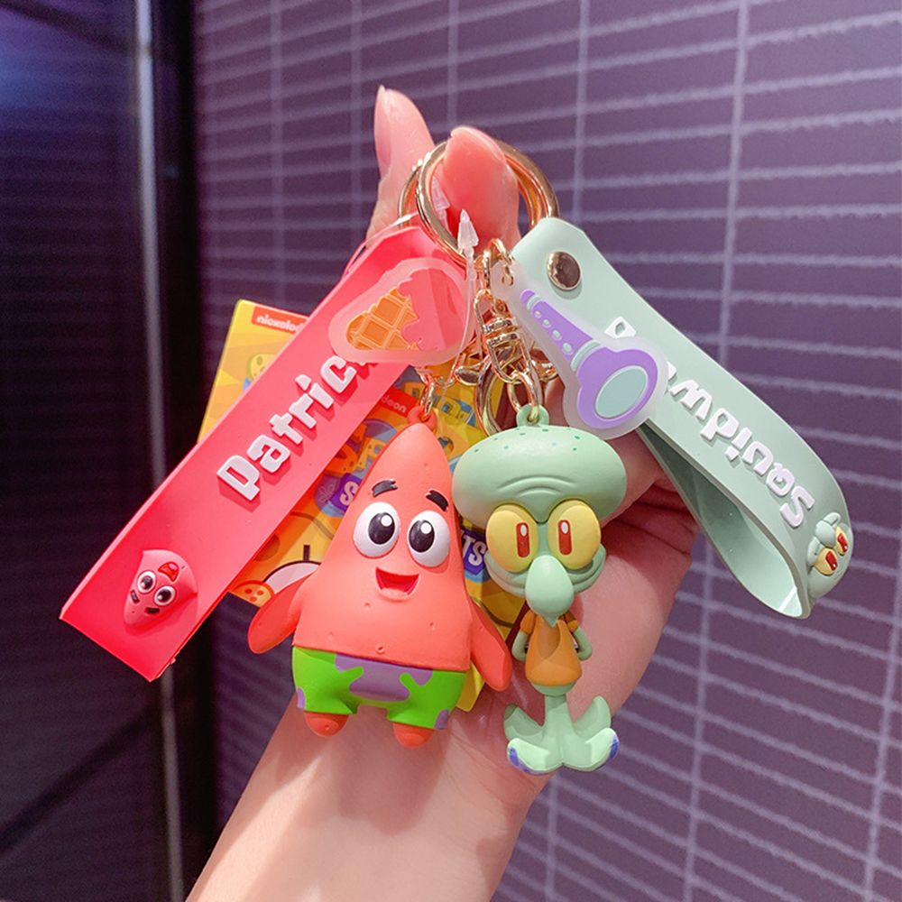 Gantungan Kunci Bentuk Kartun Spongebob Boss Patrick Star Untuk Tas Wanita