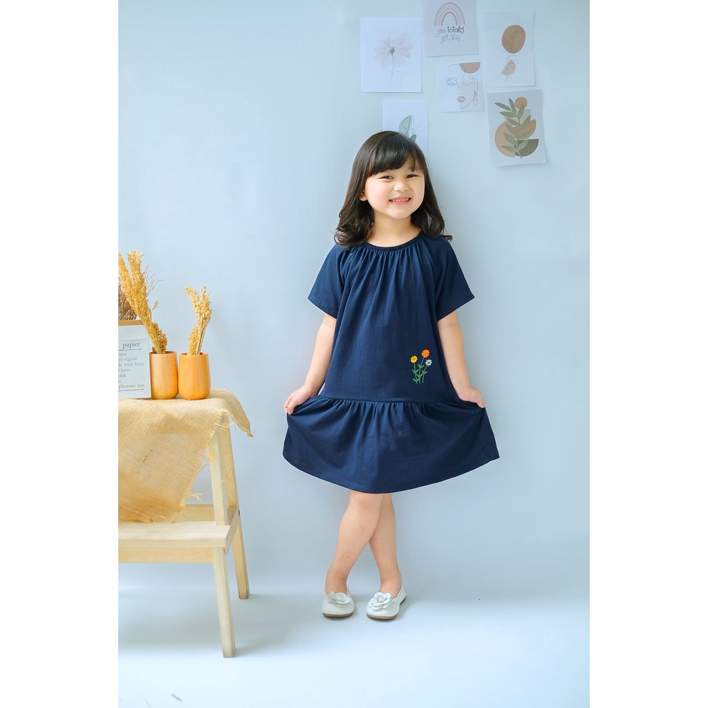 Smilee Dress Camelia 1-5 Tahun Lucuna Dress Fashion Bunga Anak Perempuan CBKS S23