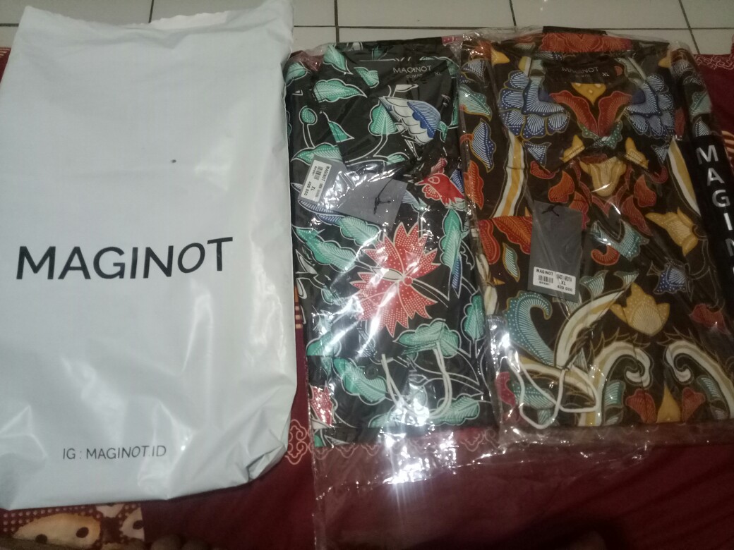 Maginot Kemeja Batik 2.0 Davanka-ls Lengan Panjang Pria + Free Masker