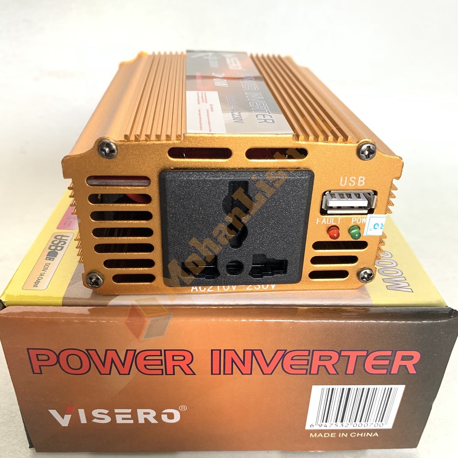 POWER INVERTER VISERO 300 Watt 300W DC 12V to 220V PENGUBAH ARUS