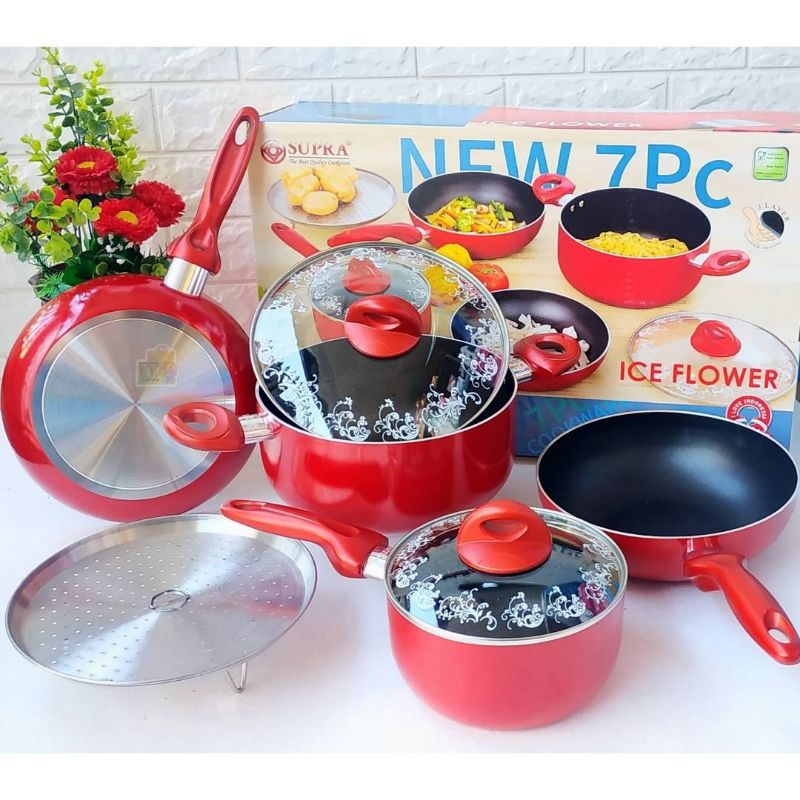 Supra Set 7 Pcs Panci Set Supra Rosemary Cookware Set Panci Supra Wajan Supra Original Mewah