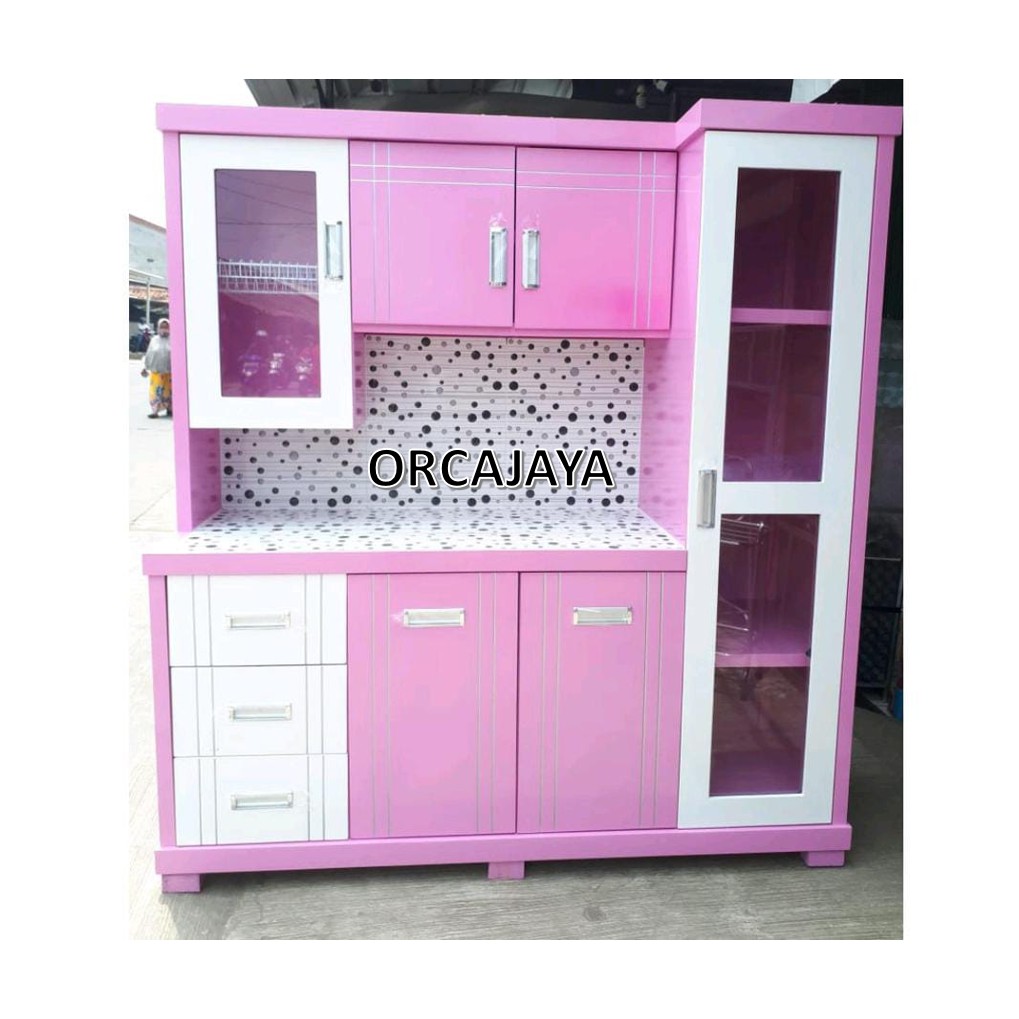 LEMARI SAYUR /  RAK PIRING 4 PINTU CAT DUCO (FREE ONGKIR)