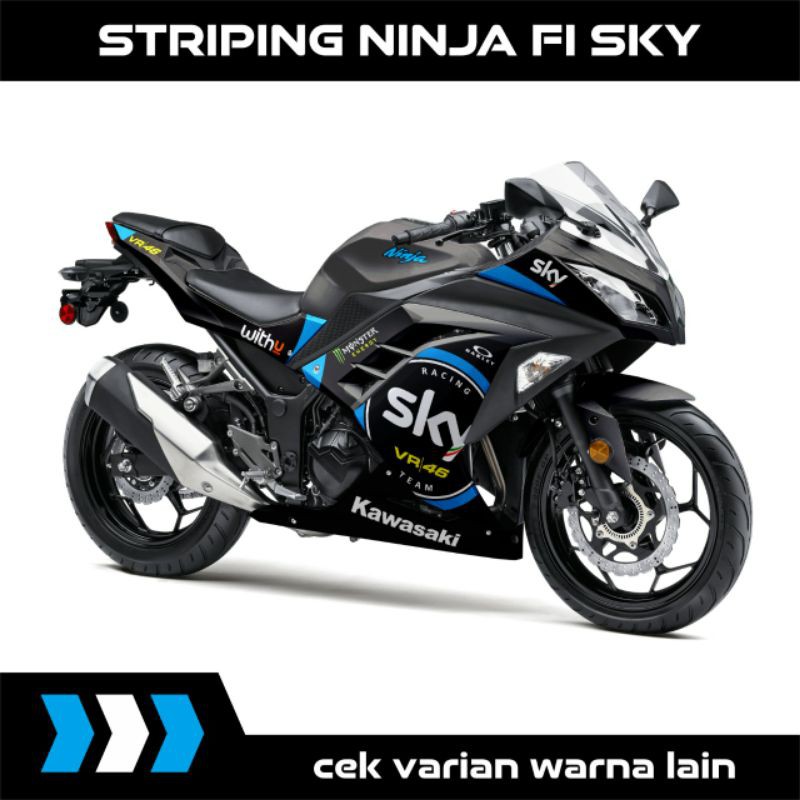 DECAL STRIPING MOTOR NINJA FI 250 OLD / STRIPING STICKER KAWASAKI NINJA 250 FI OLD/LAMA - DECAL STIK