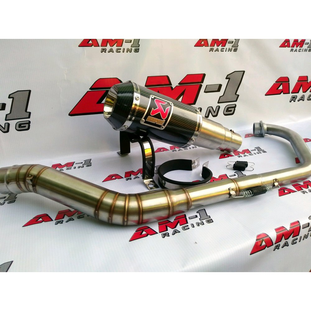 BARU Knalpot Akrapovic Gp M1 Lorenzo New Vixion R15 vva v2 v3 Byson Xa