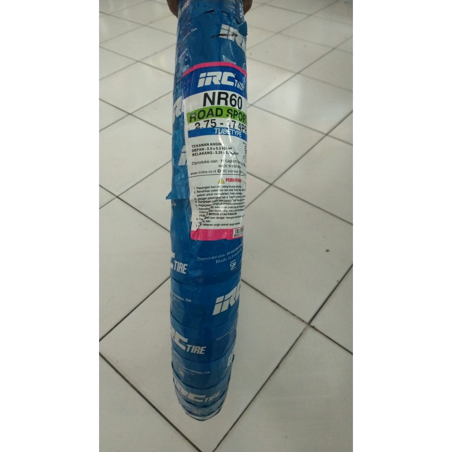 BAN LUAR BELAKANG IRC NR 60 275 17 BAN LUAR MOTOR ASLI IRC