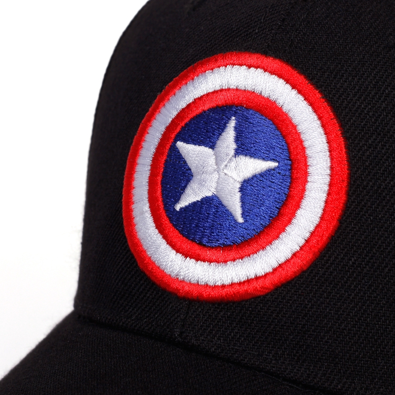 Topi Baseball Adjustable Motif Bordir Captain America Bahan Katun Gaya Kasual Untuk Anak Laki-Laki Dan Perempuan