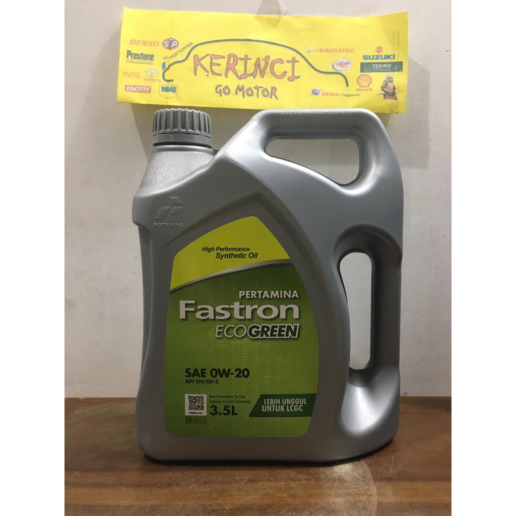 OLI FASTRON ECO GREEN 0W-20 3.5L PERTAMINA - OLI FASTRON ECO GREEN 0W