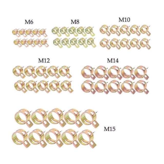 Klem Clamp Penjepit Selang Berbagai Ukuran