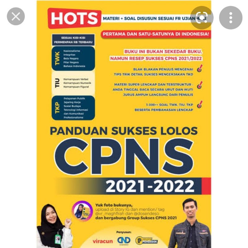 BUKU SUKSES CPNS 2021 VIRACUN DAN DOSENDESO PEJUANG PENDIDIK "PRELOVED"