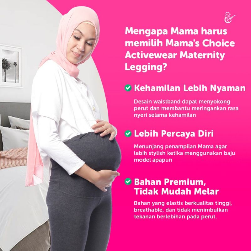 Mama's Choice Activewear Maternity Legging | Legging Hamil | Celana Hamil