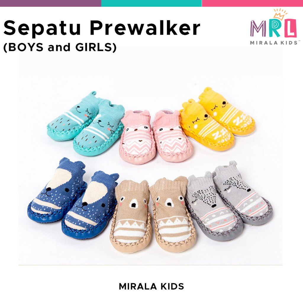 Sepatu Bayi Prewalker / Kaos Kaki Bayi Anti Slip