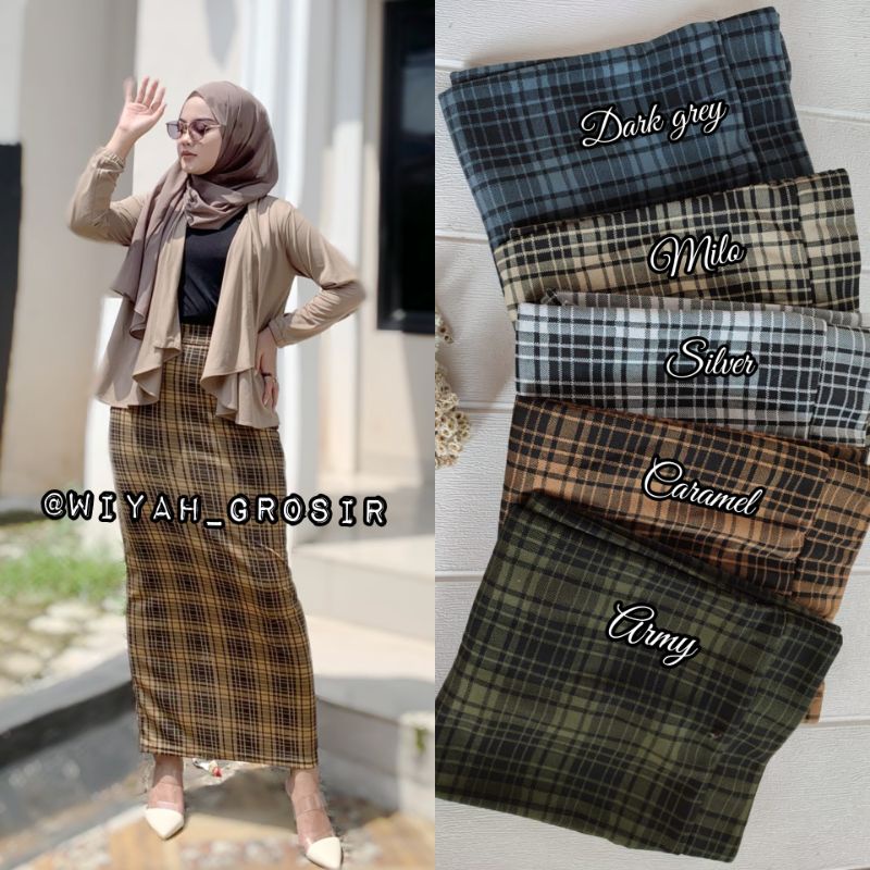 COD ROK KOREAN STYLE 2021 / ROK SPAN TARTAN /ROK KOTAK KOTAK PANJANG  /ROK TARTAN MURAH DAN TEBAL