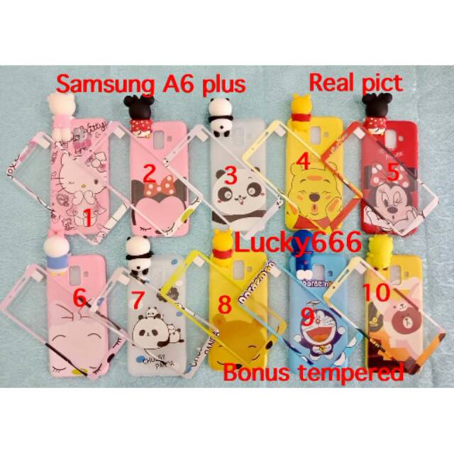 Soft case intip 3d samsung a6 plus silikon bonus tempered samsung galaxy a6 plus a6plus a6+ 2018