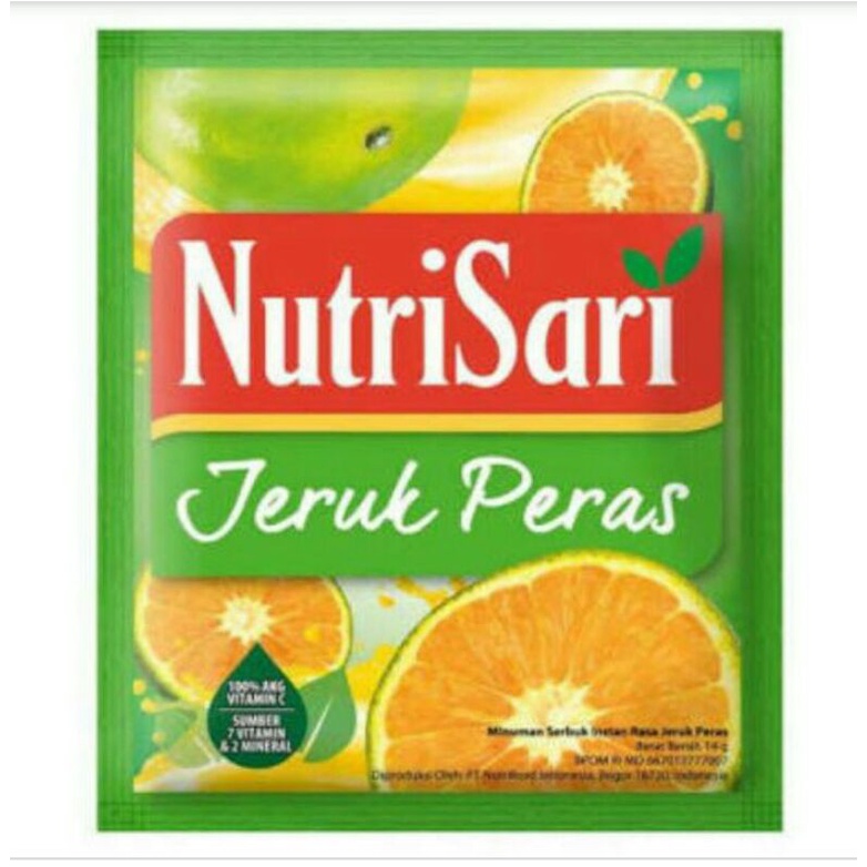 

Nutrisari jeruk peras,isi 10/1 renceng