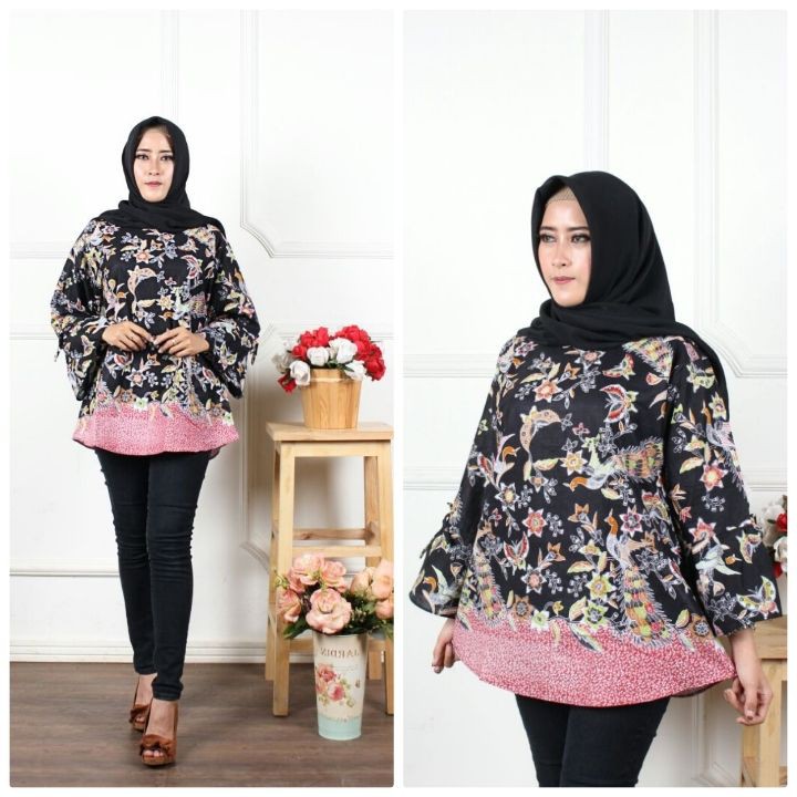 GROSIR BATIK BLOUSE LONCENG KEKINIAN