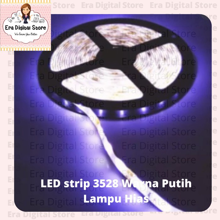 LED 3528 Strip Warna Putih Lampu Hias 5 meter