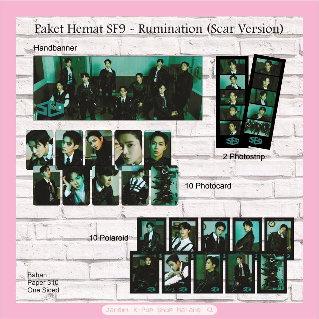 Fankit SF 9 - Rumination (Trauma) | SF9 Rumination | Fankit SF9 | Merchandise SF9 | K-POP | Fankit K
