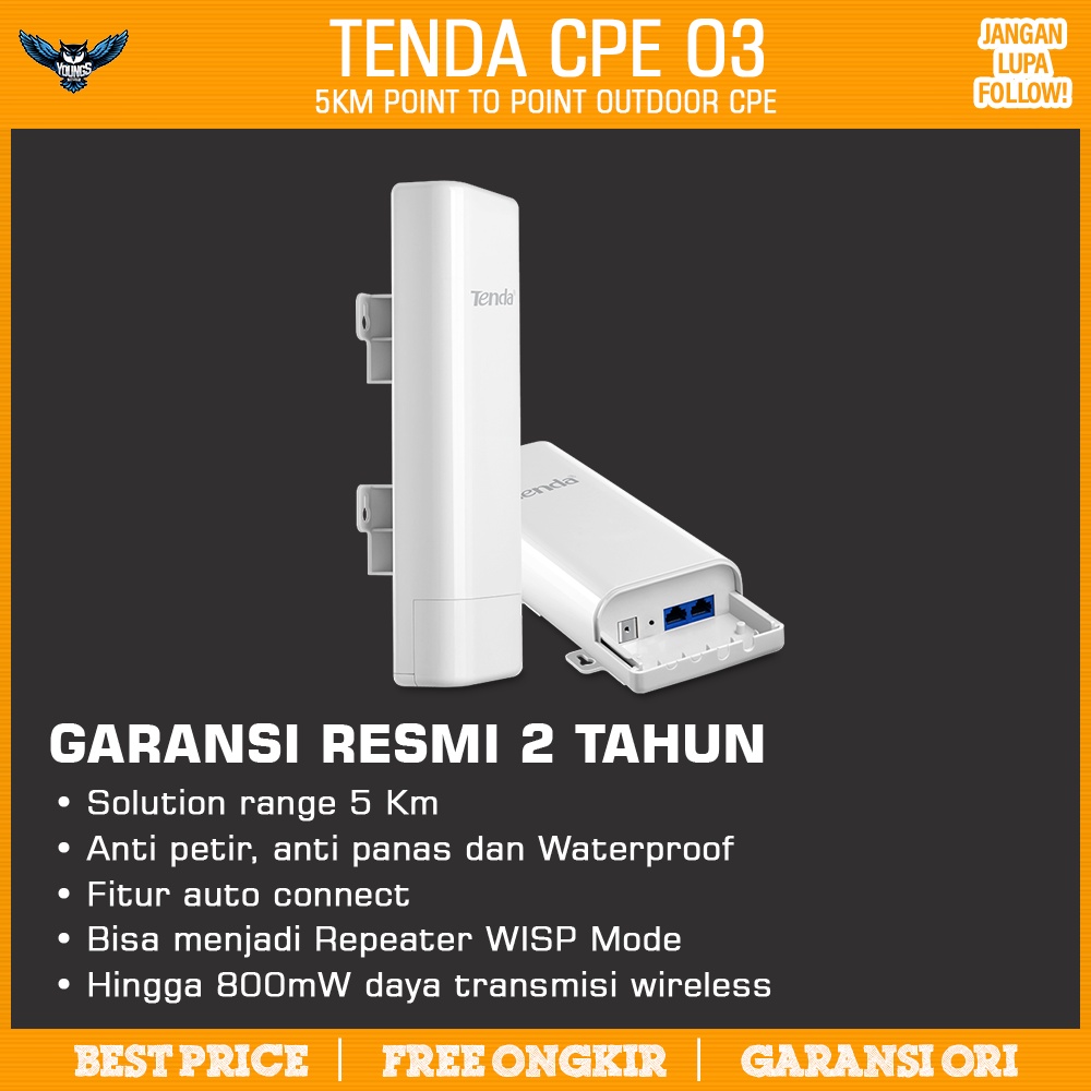 TENDA O3 5KM POINT TO POINT OUTDOOR CPE