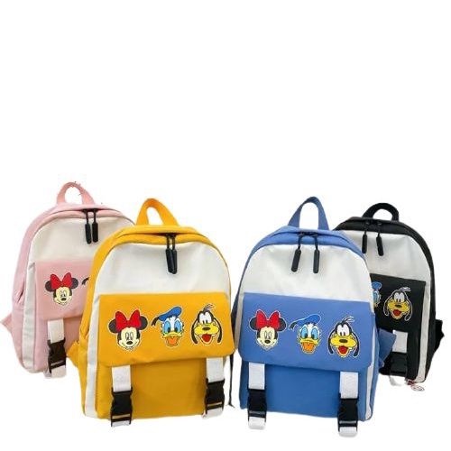 samasuka.shop - Tas sekolah  anak sd lucu kartun Mickey Mouse dan teman teman