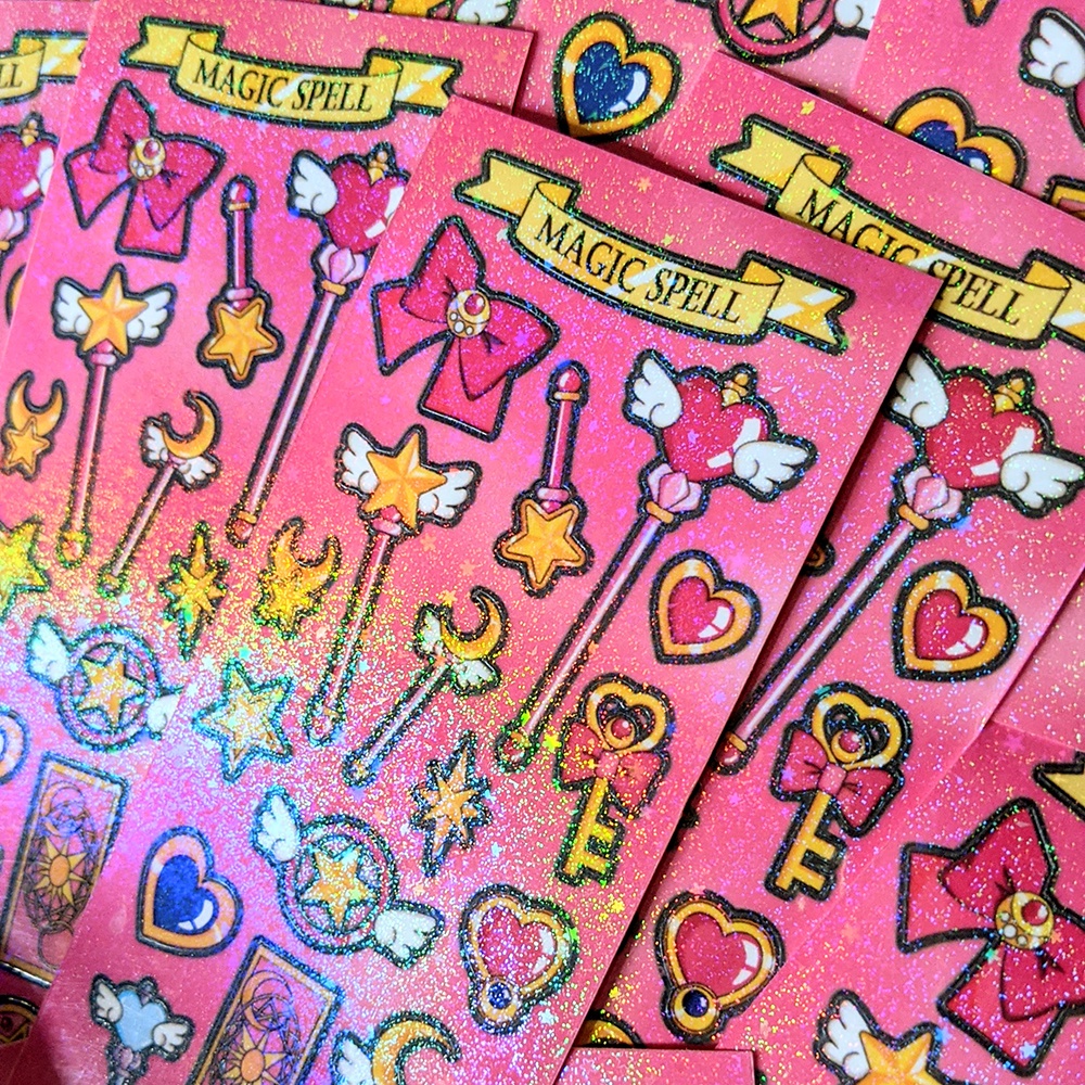 

MAGIC SPELL ☆ by RATTLED STUDIO - Anime Magic Wand - HOLOGRAM DECO STICKER - STIKER KPOP PHOTOCARD DECORATION / JOURNALING / JURNAL | Cardcaptor Sakura Sailormoon Inspired Sticker