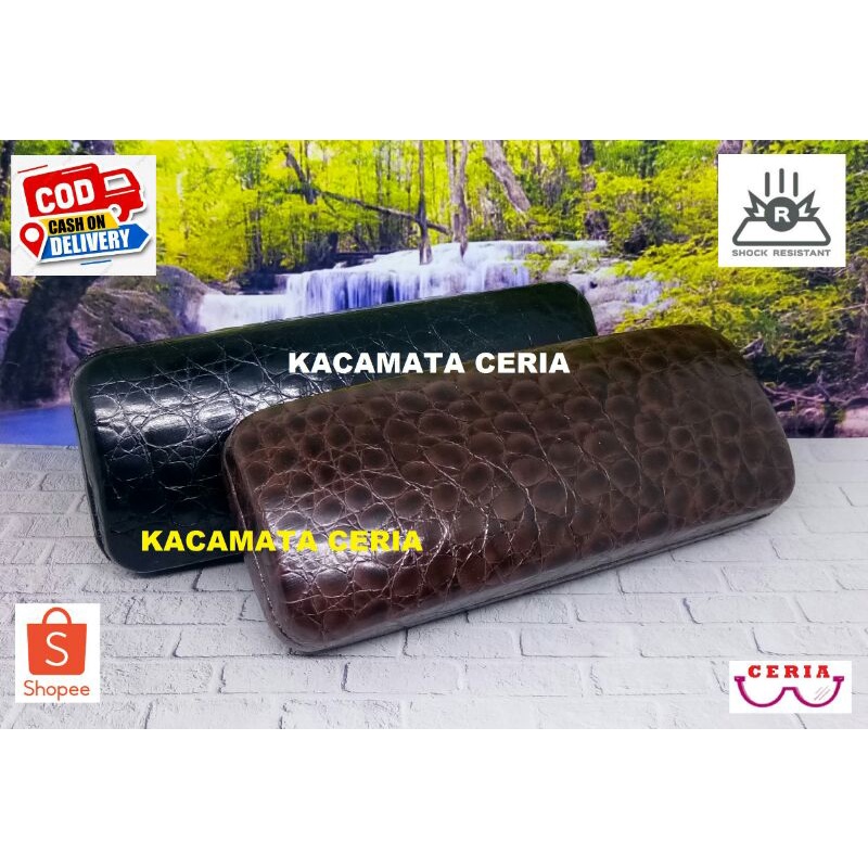 BOX KACAMATA HARDCASE LAPIS KULIT