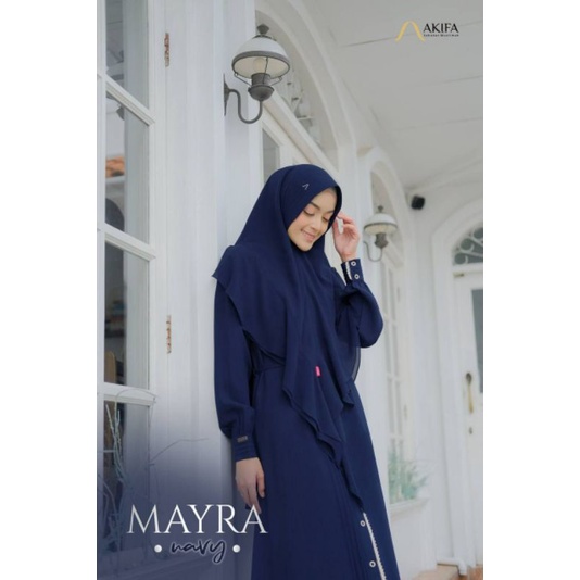 (READY CHAT DULU)GAMIS MAYRA BY AKIFA/GAMIS BRANDED LEBARAN/GAMIS NAVY