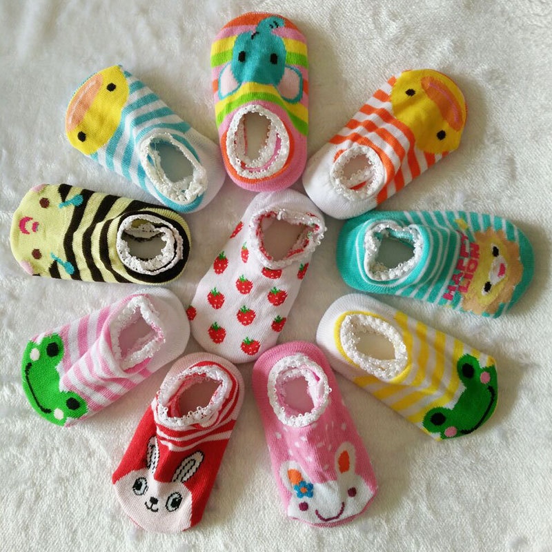 (Pimenova) kaos kaki karakter animal lucu anti slip kaos kaki bayi kaoskaki anti licin