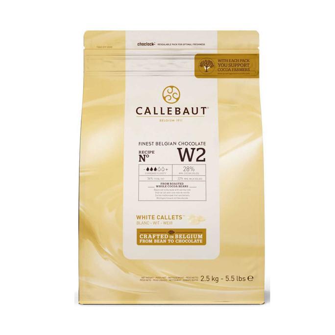 

CALLEBAUT W2 WHite Chocolate Callets Coklat Cokelat Putih 28% 1kg