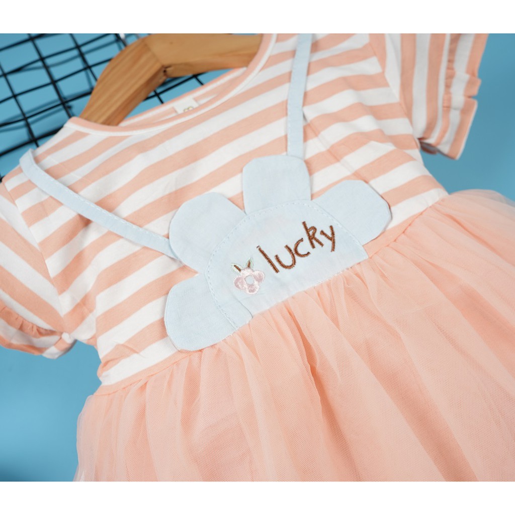 Plazababyku DRESS SALUR SLING LUCKY 2813 EBV Baju Dress Anak Perempuan Import 6 bulan - 3 tahun