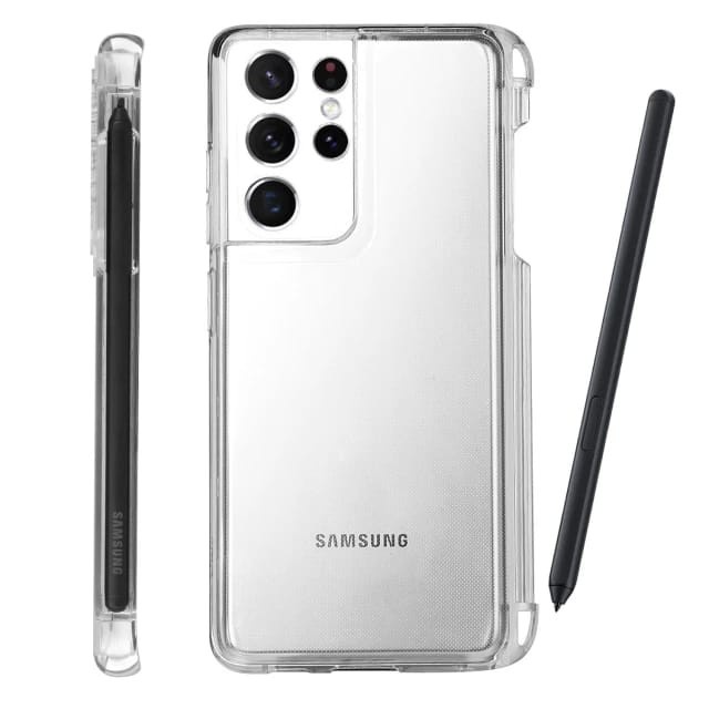 SOFT CASE SAMSUNG GALAXY S21 ULTRA CRYSTAL CLEAR S PEN HOLDER SILICONE