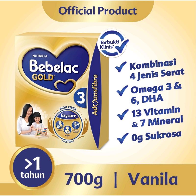 BEBELAC GOLD 3 Vanilla & Madu 360gr & 700gr