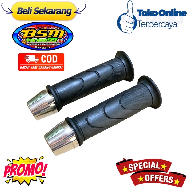 PROMO HANDGRIP SARUNG GAS HONDA SET JALU STANG PCX CHROME UNIVERSAL SEMUA MOTOR HARGA SEPASANG KANAN KIRI BEAT SUPRA REVO GL CB NINJA VARIO SCOOPY PCX AEROX LEXI DLL