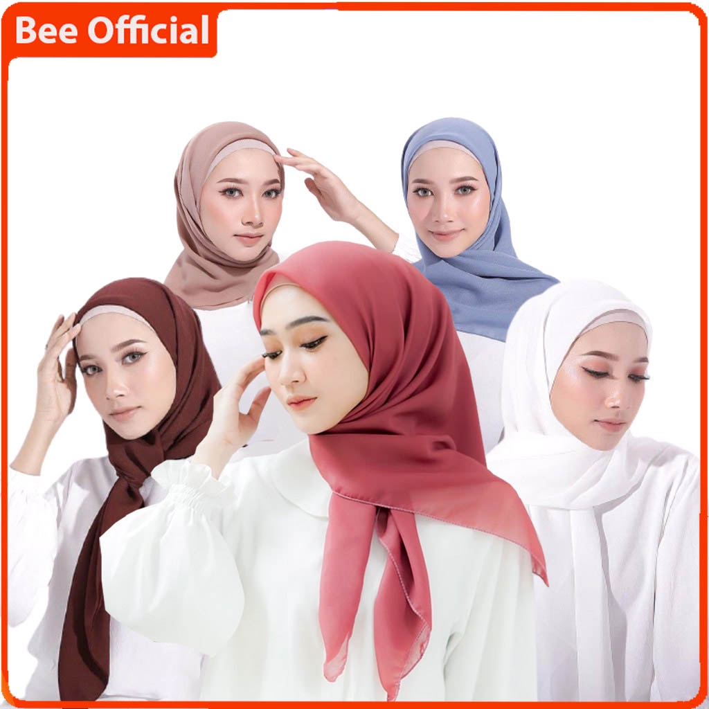 BEE - Bella Square / Hijab Kerudung Segiempat Jahit Tepi