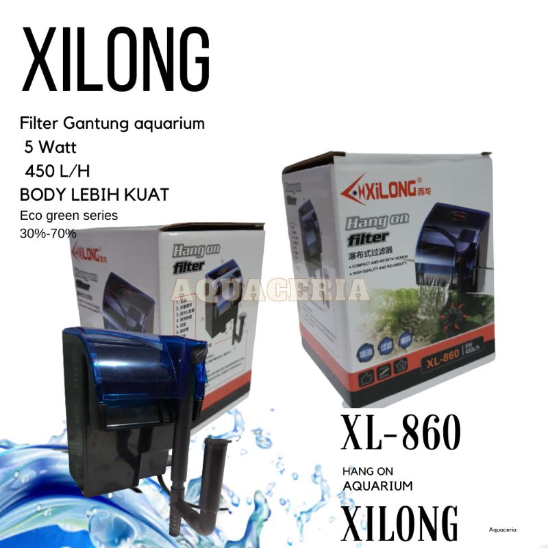 Filter Gantung Aquarium XILONG XL 860 Hang On filter Aquatium Tank